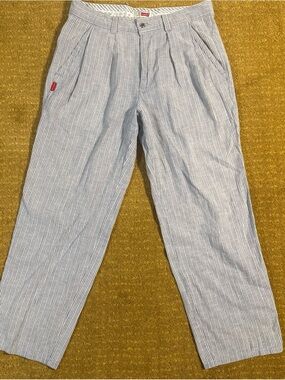 Vintage Carrera Light Blue and White hickory striped
